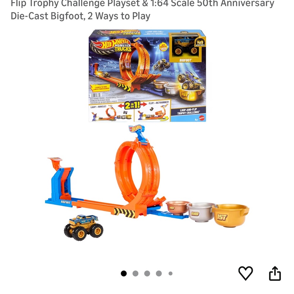 Hot Wheels Stunt Track Set with Blue and Orange Loop
